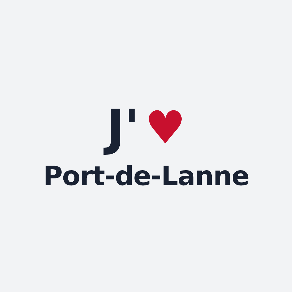Poster personnalisé Port-de-Lanne — design J'aime Port-de-Lanne