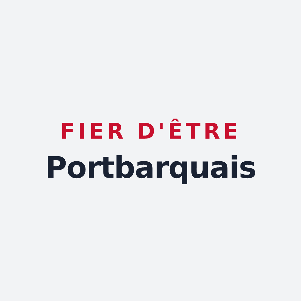 Poster « Fier d'être Portbarquais » — design pour Port-des-Barques