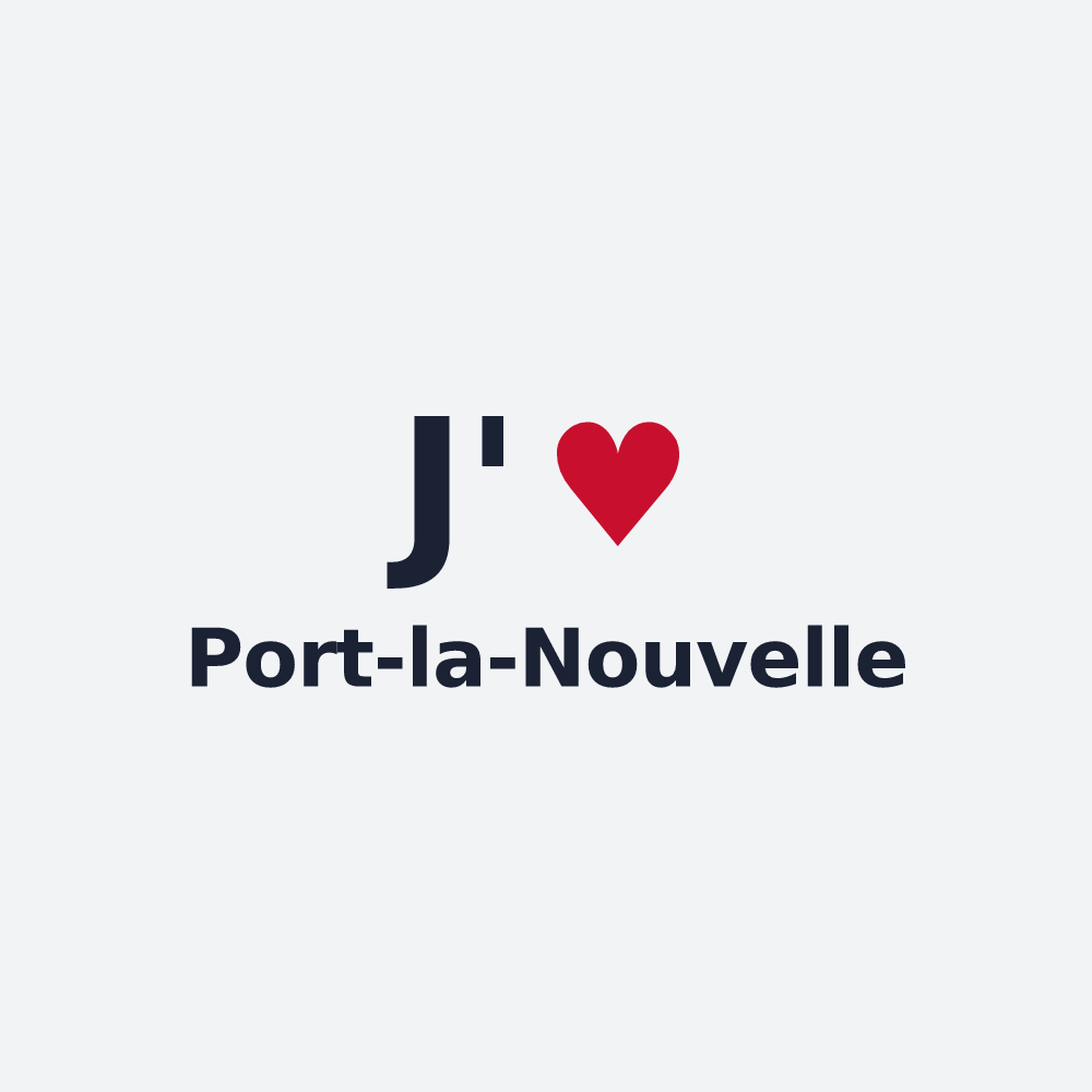 Poster personnalisé Port-la-Nouvelle — design J'aime Port-la-Nouvelle