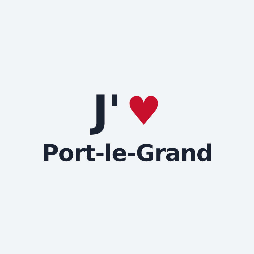Poster personnalisé Port-le-Grand — design J'aime Port-le-Grand