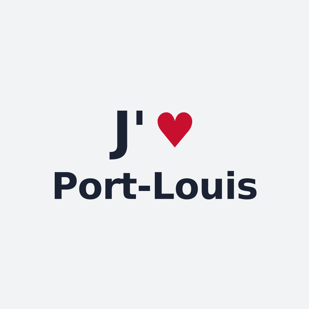 Poster personnalisé Port-Louis — design J'aime Port-Louis