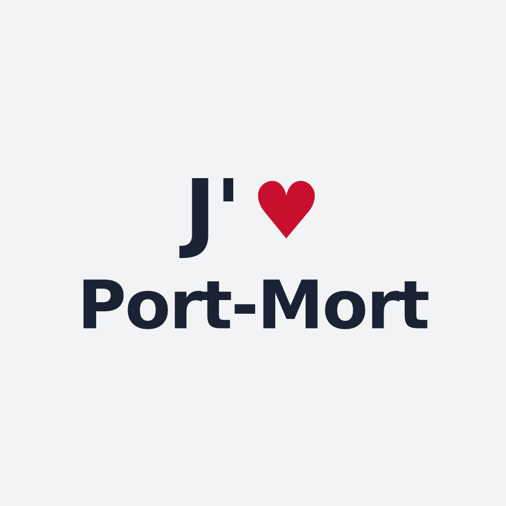 Poster personnalisé Port-Mort — design J'aime Port-Mort