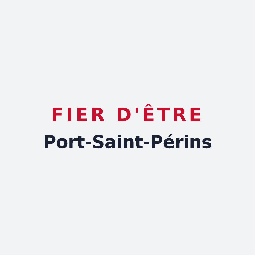 Poster « Fier d'être Port-Saint-Périns » — design pour Port-Saint-Père