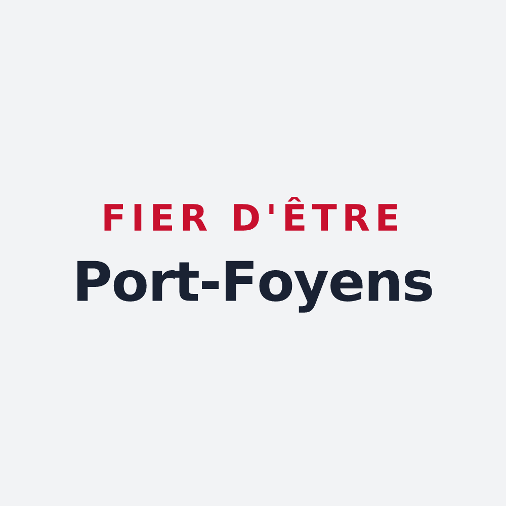Poster « Fier d'être Port-Foyens » — design pour Port-Sainte-Foy-et-Ponchapt