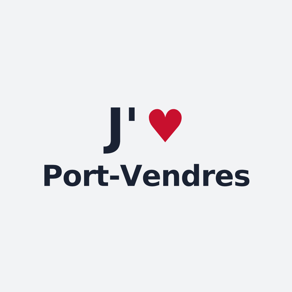 Poster personnalisé Port-Vendres — design J'aime Port-Vendres