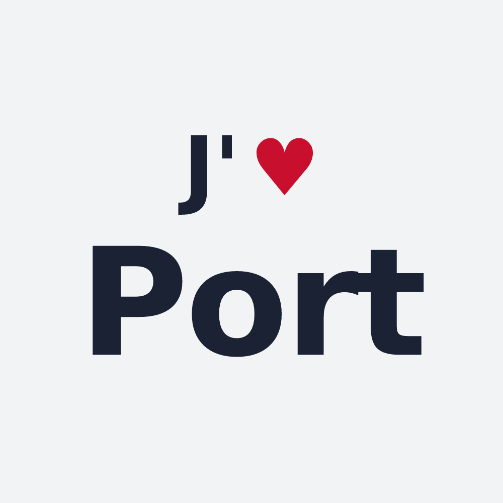 Poster personnalisé Port — design « J'aime Port » imprimé sur le poster