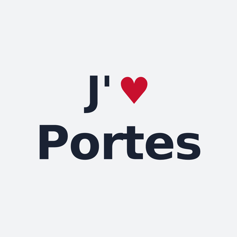 Poster personnalisé Portes — design J'aime Portes