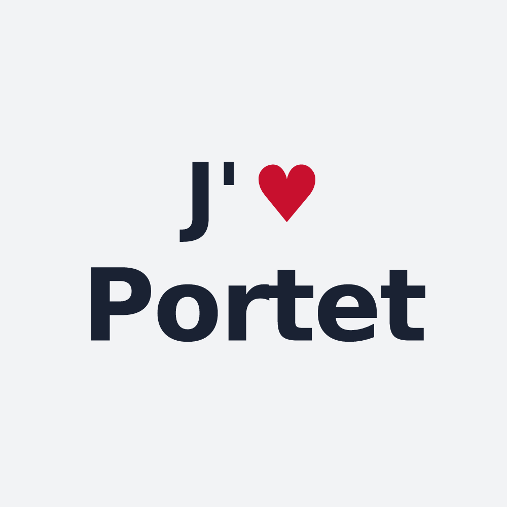 Poster personnalisé Portet — design J'aime Portet