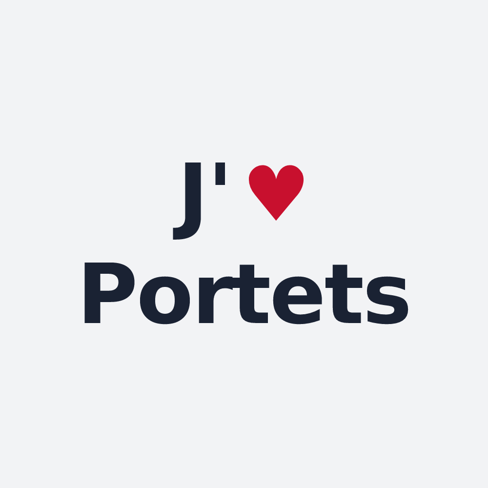 Poster personnalisé Portets — design « J'aime Portets » imprimé sur le poster