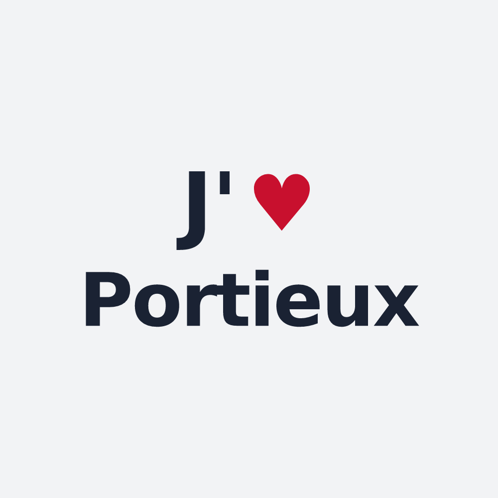 Poster personnalisé Portieux — design J'aime Portieux