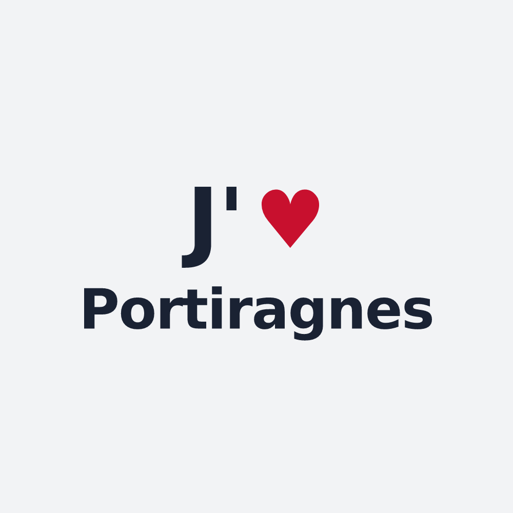 Poster personnalisé Portiragnes — design J'aime Portiragnes