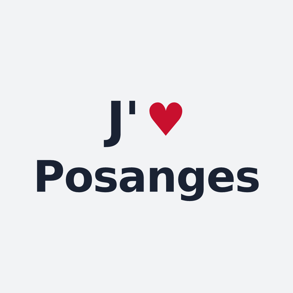 Poster personnalisé Posanges — design J'aime Posanges