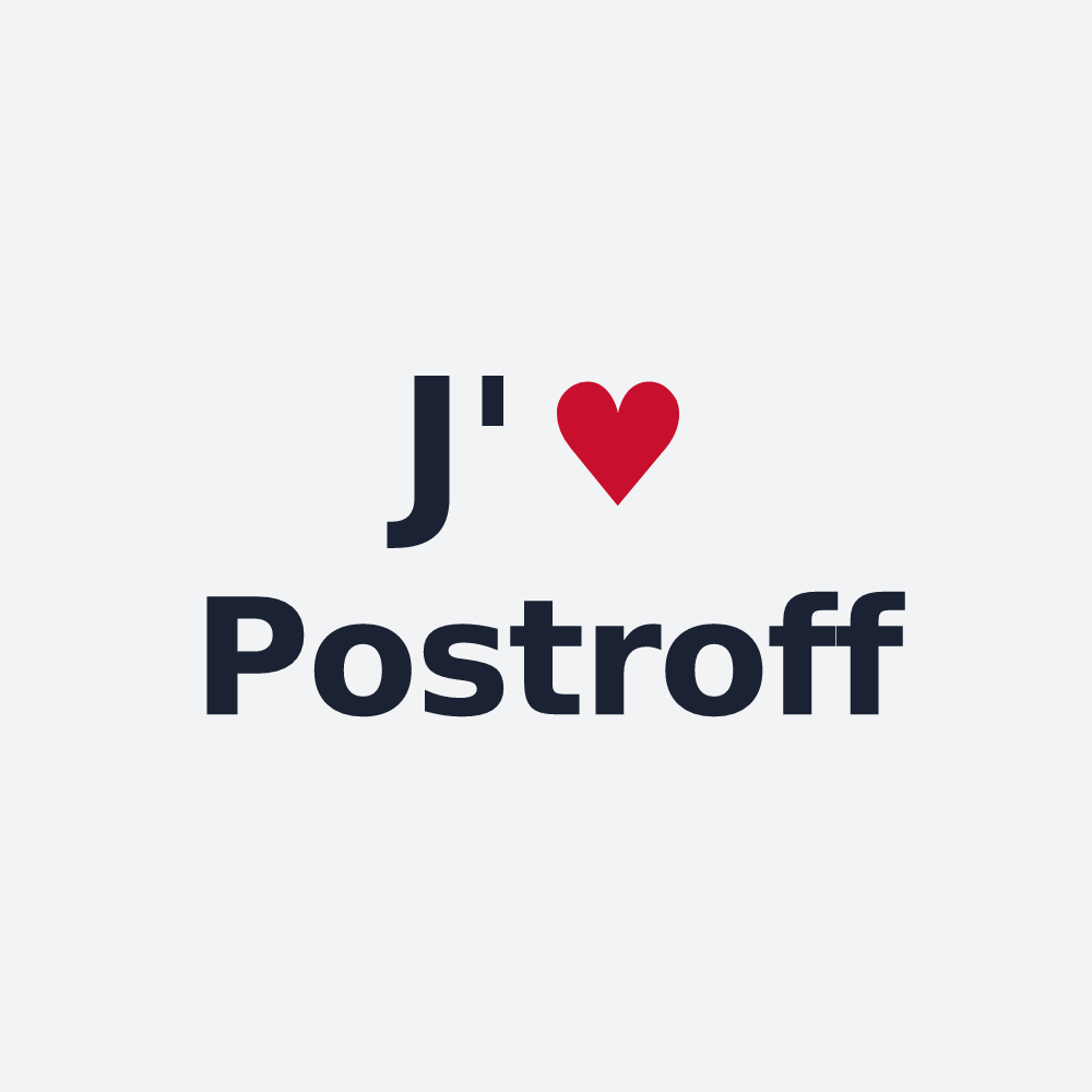 Poster personnalisé Postroff — design J'aime Postroff