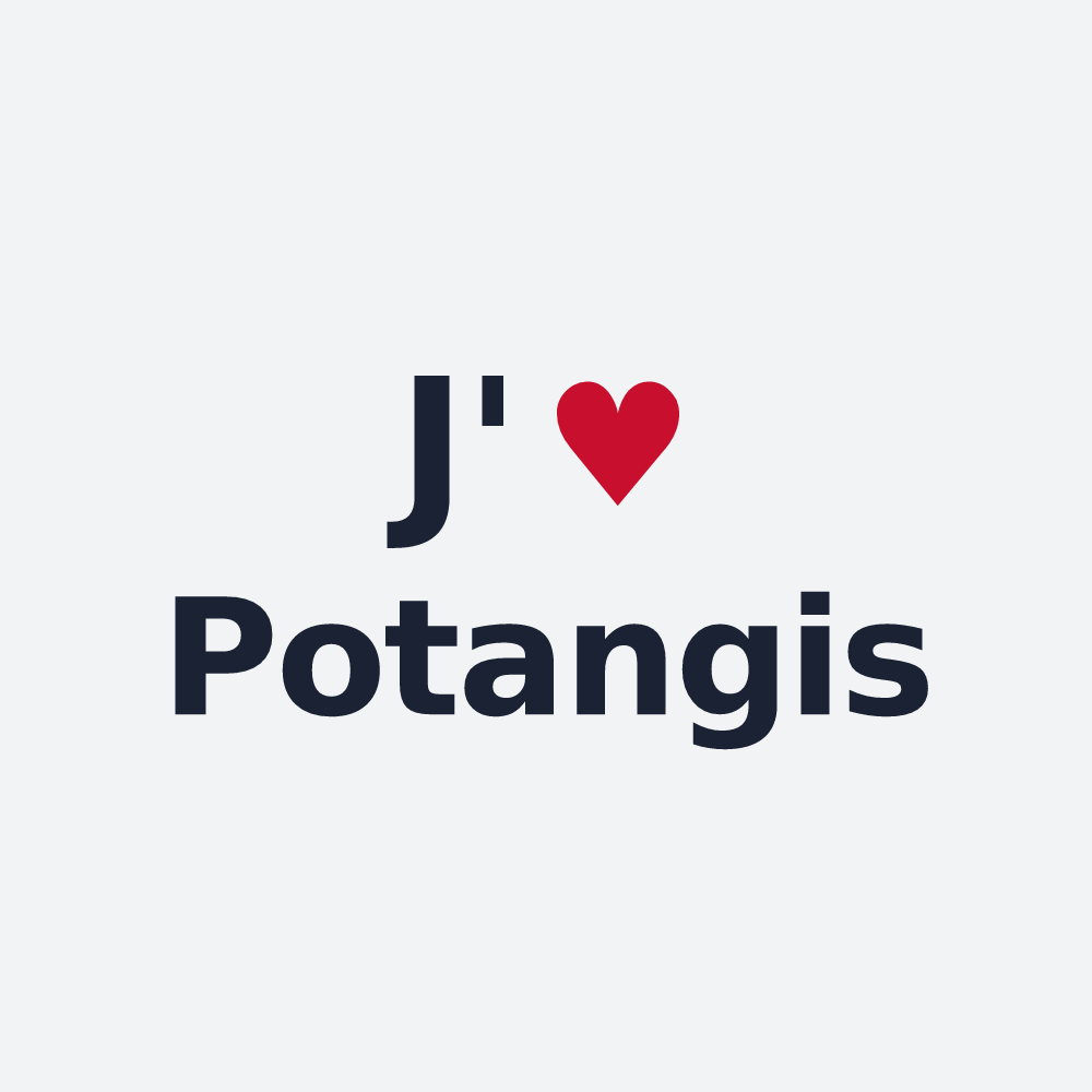 Poster personnalisé Potangis — design J'aime Potangis