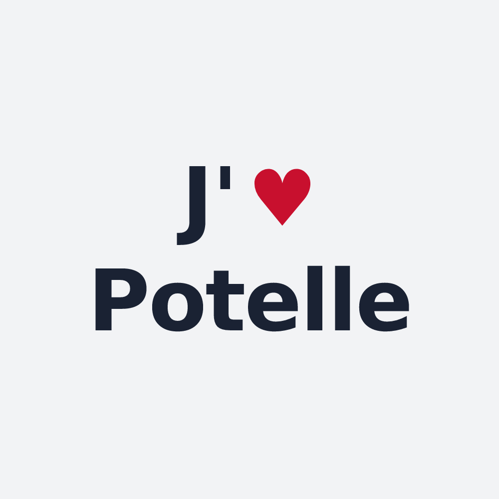 Poster personnalisé Potelle — design J'aime Potelle