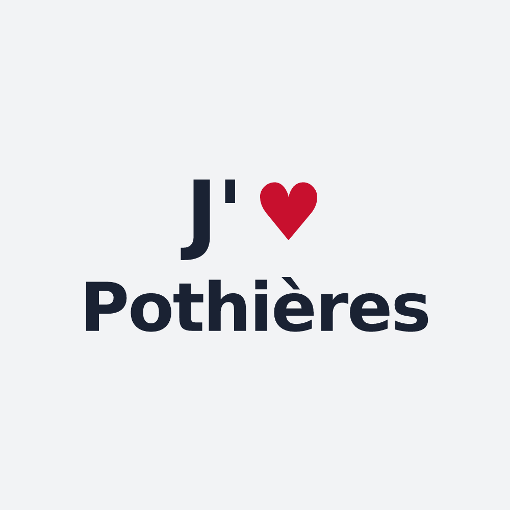 Poster personnalisé Pothières — design J'aime Pothières