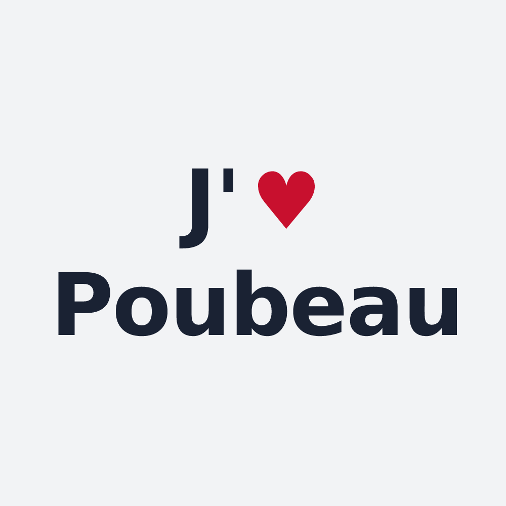 Poster personnalisé Poubeau — design J'aime Poubeau