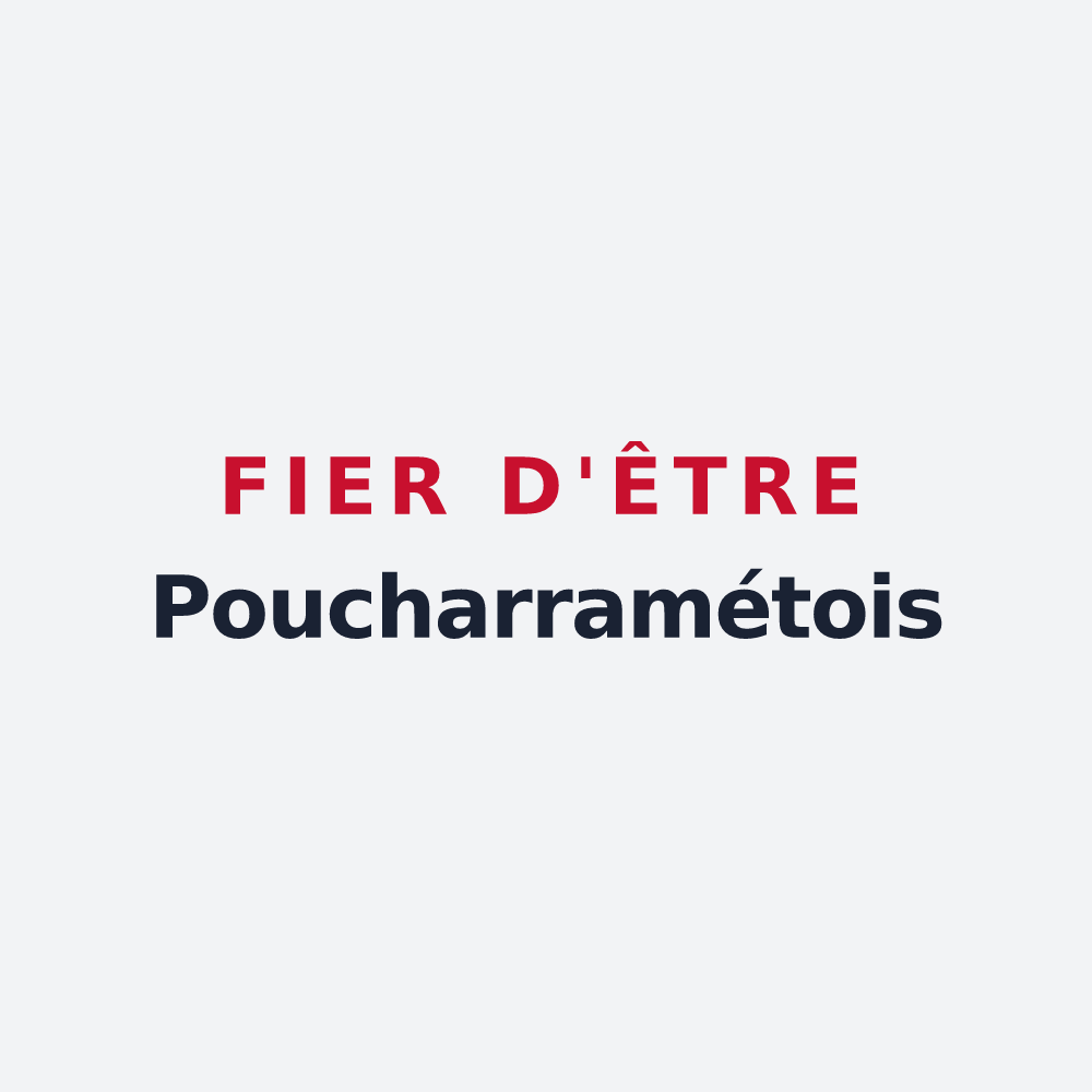 Poster « Fier d'être Poucharramétois » — design pour Poucharramet