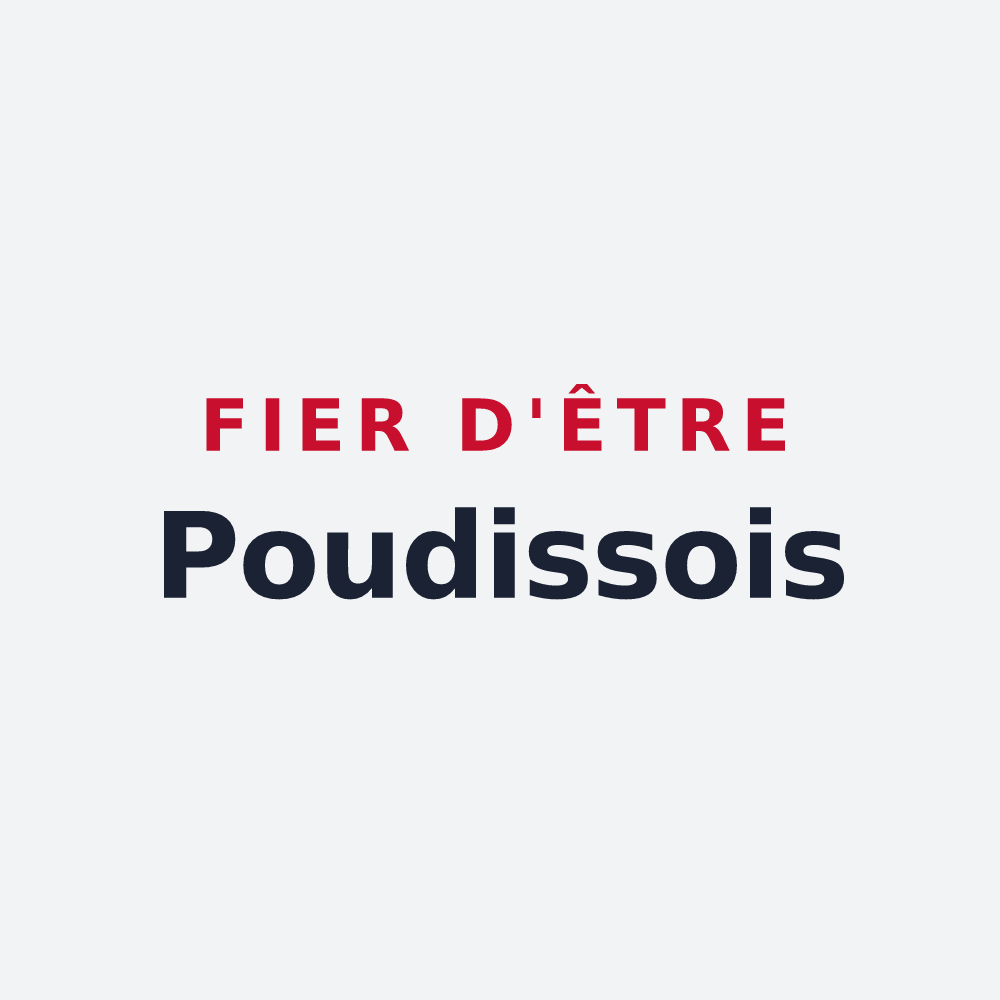 Poster « Fier d'être Poudissois » — design pour Poudis