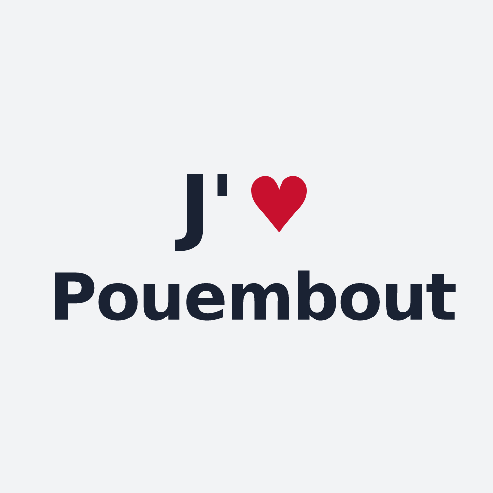 Poster personnalisé Pouembout — design J'aime Pouembout