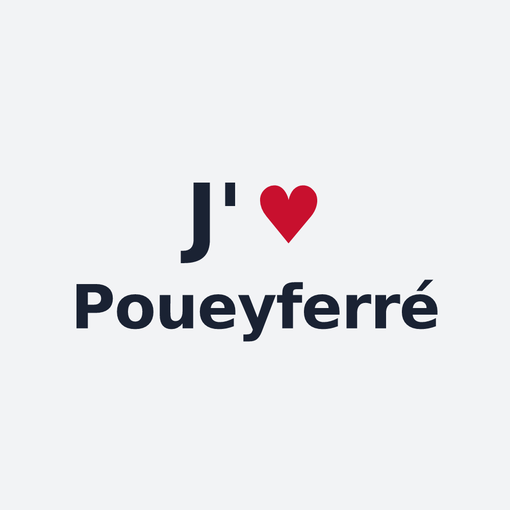 Poster personnalisé Poueyferré — design J'aime Poueyferré