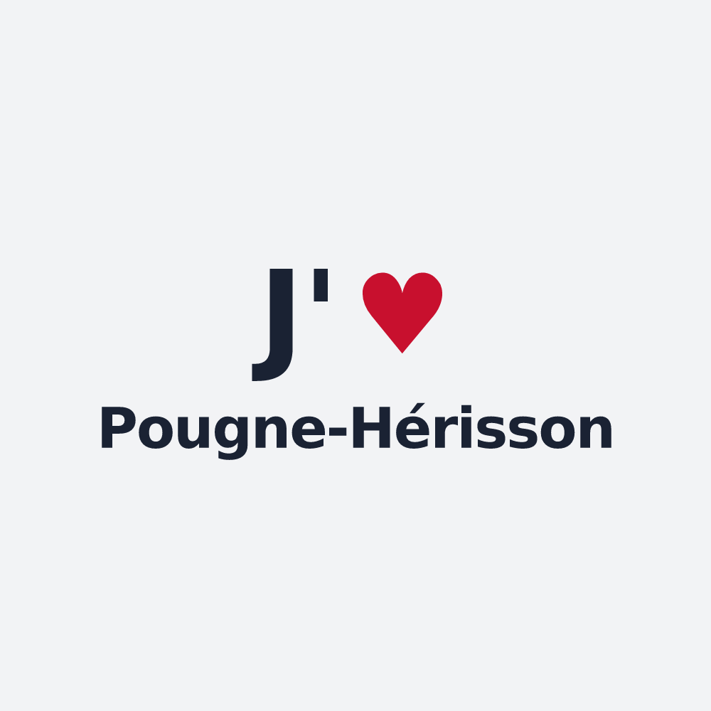 Poster personnalisé Pougne-Hérisson — design J'aime Pougne-Hérisson