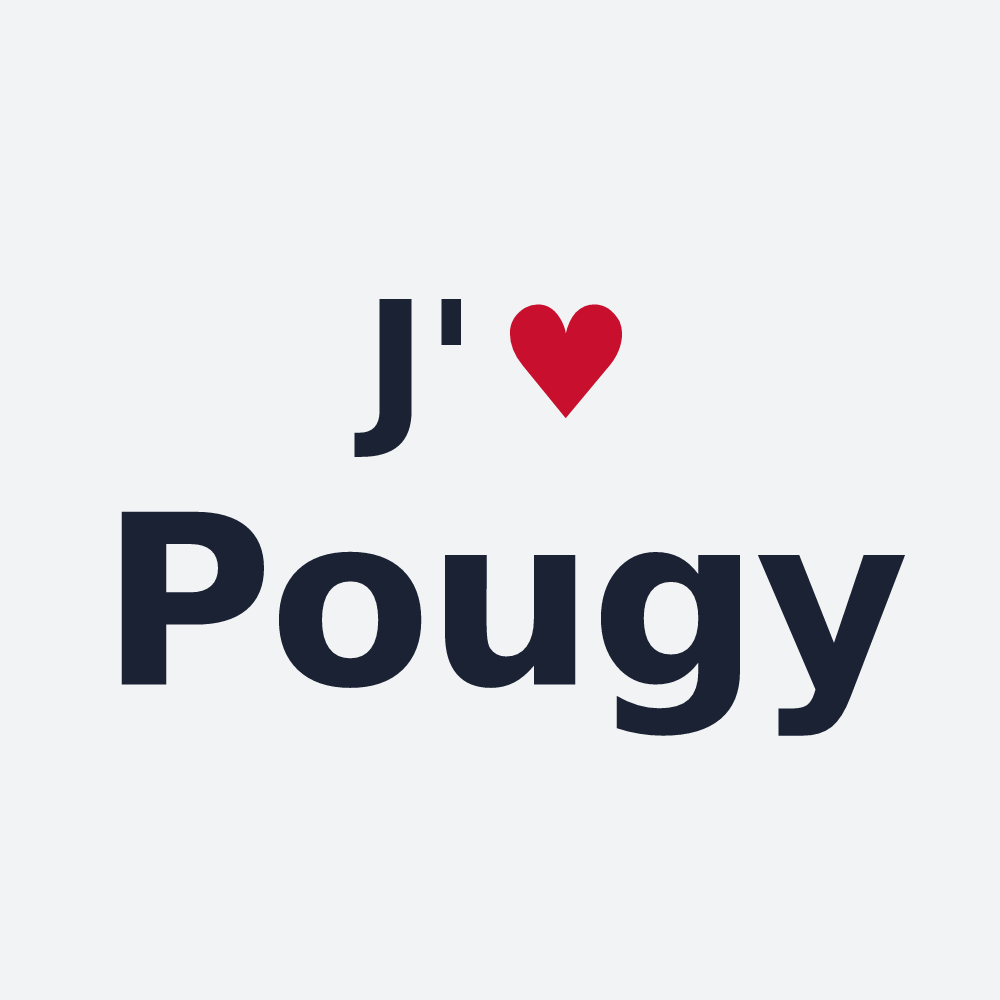Poster personnalisé Pougy — design J'aime Pougy