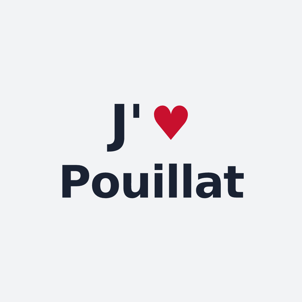 Poster personnalisé Pouillat — design J'aime Pouillat