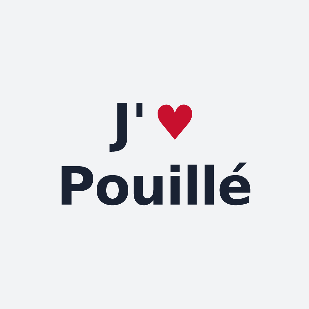 Poster personnalisé Pouillé — design J'aime Pouillé
