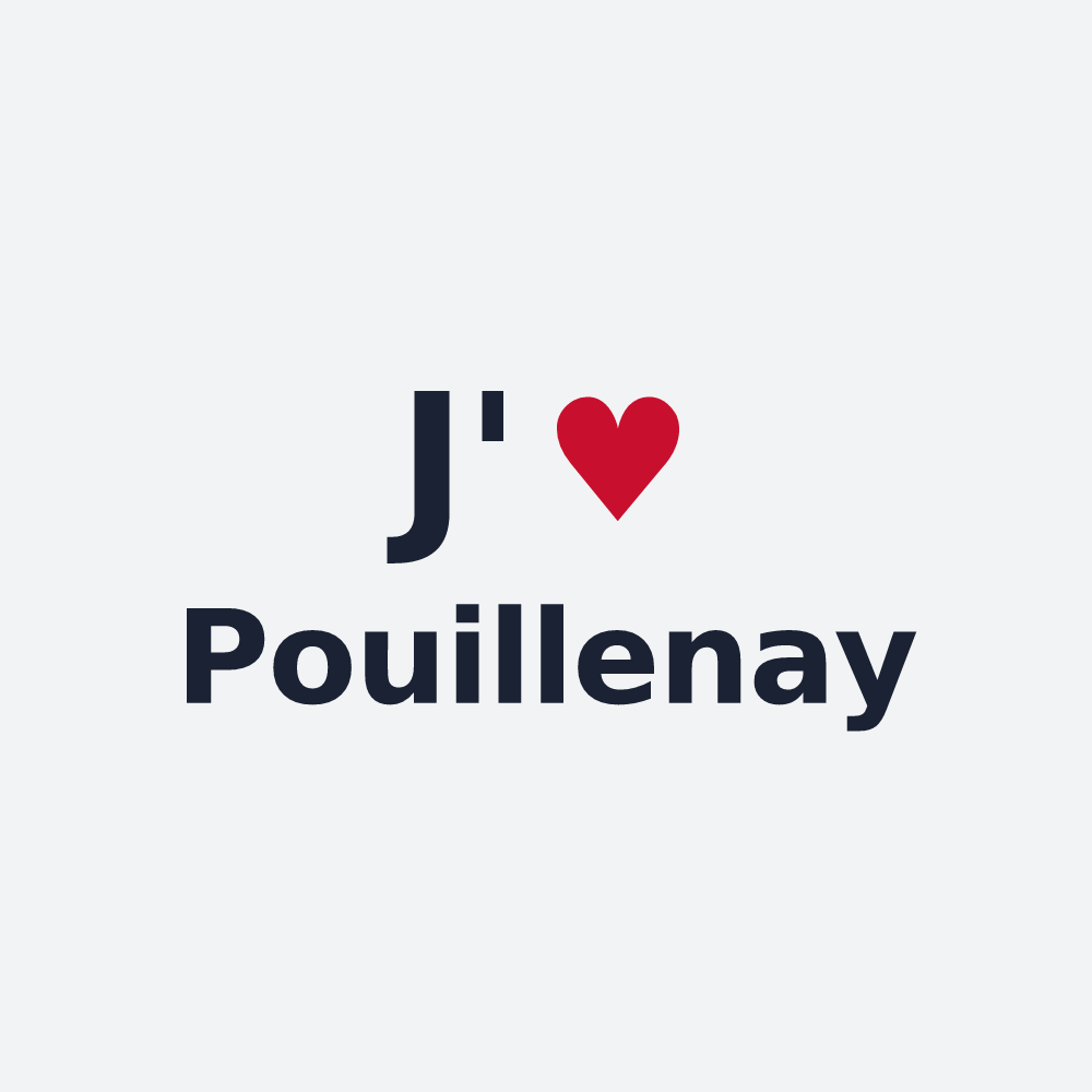 Poster personnalisé Pouillenay — design J'aime Pouillenay