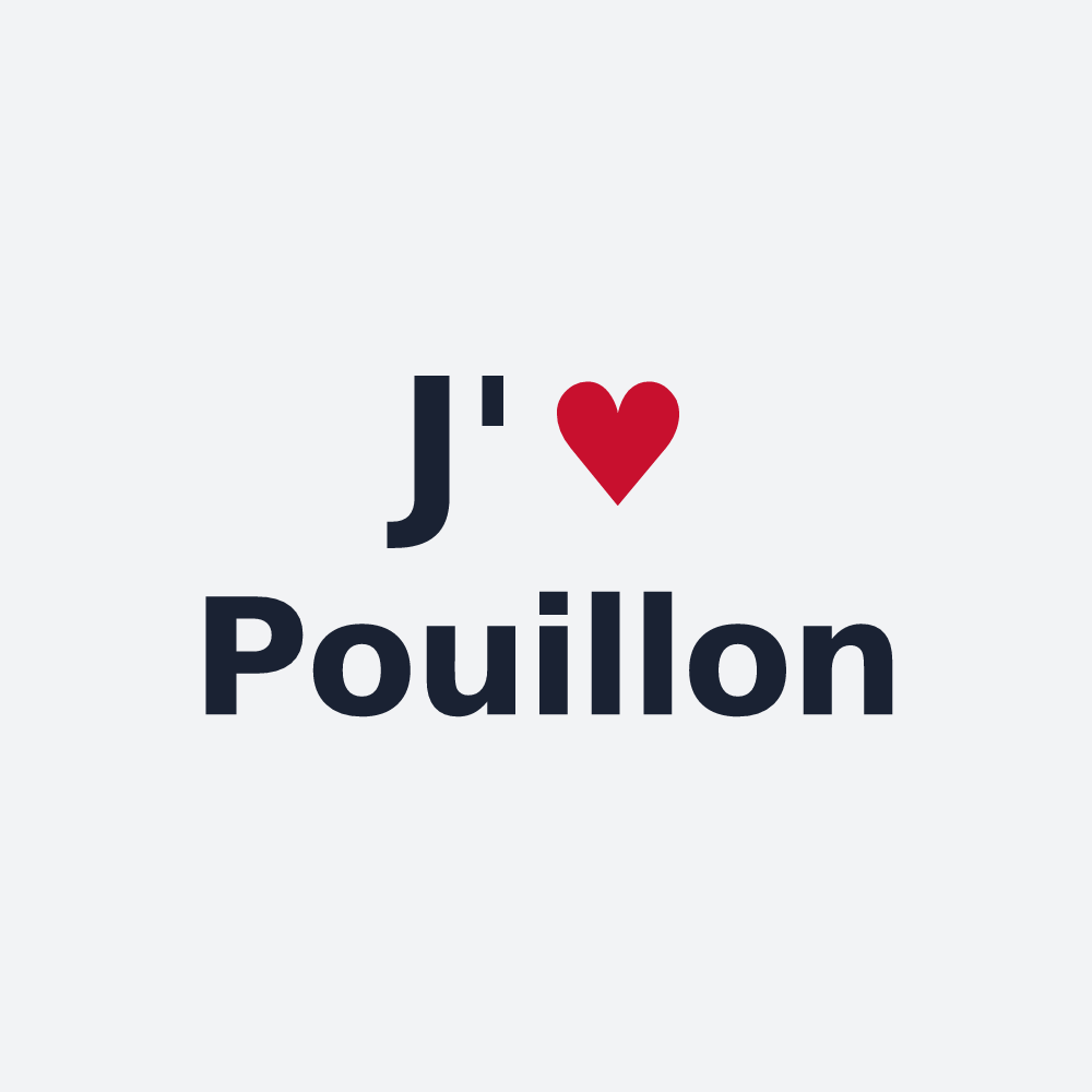 Poster personnalisé Pouillon — design J'aime Pouillon