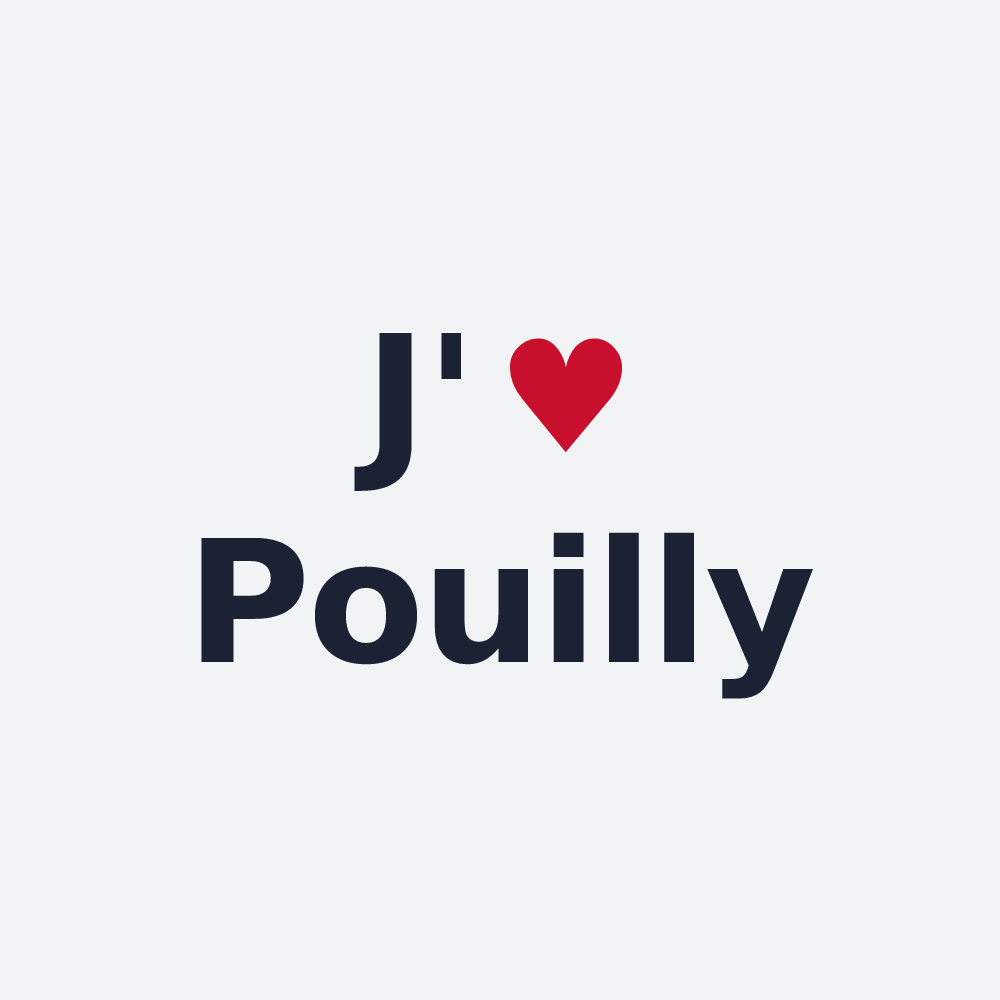Poster personnalisé Pouilly — design J'aime Pouilly