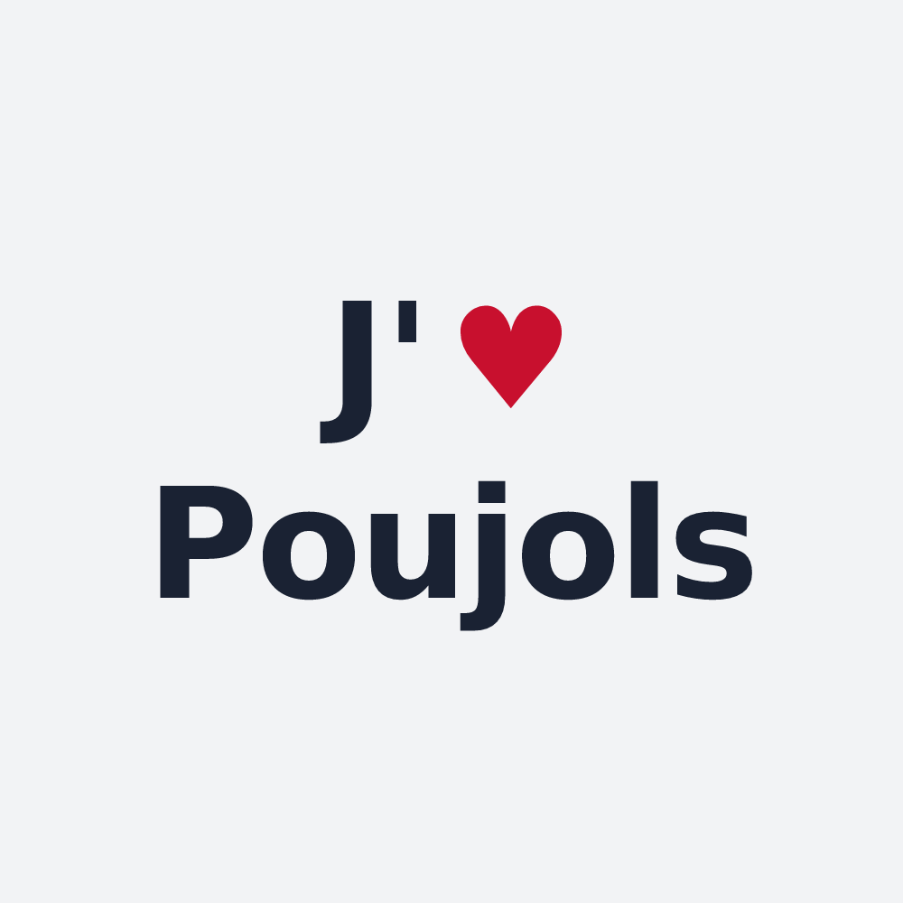 Poster personnalisé Poujols — design J'aime Poujols