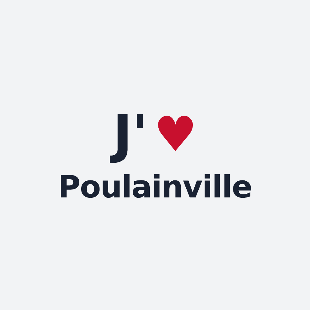 Poster personnalisé Poulainville — design J'aime Poulainville