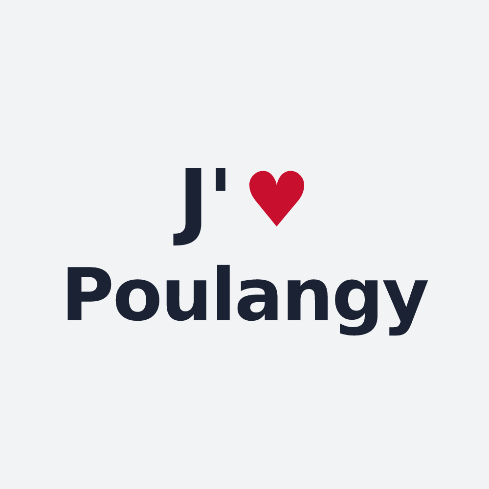 Poster personnalisé Poulangy — design J'aime Poulangy
