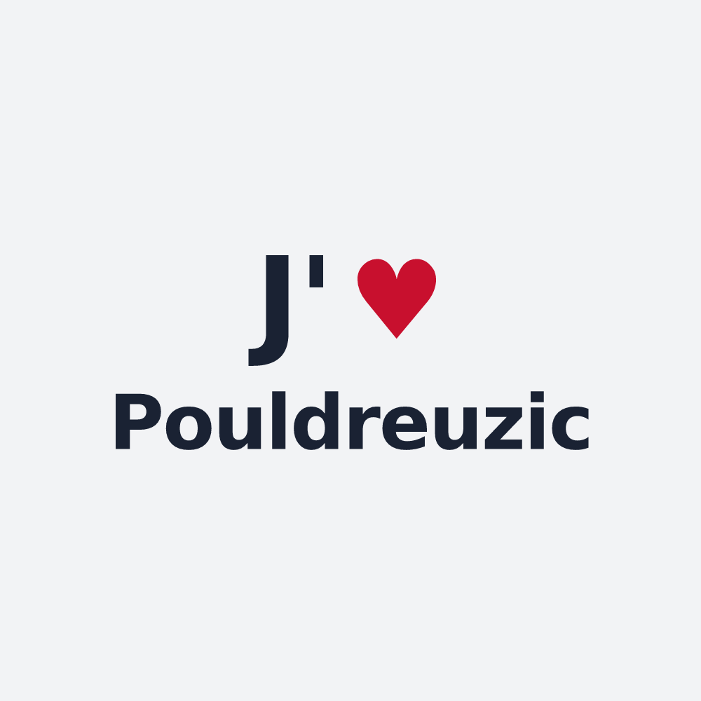 Poster personnalisé Pouldreuzic — design J'aime Pouldreuzic