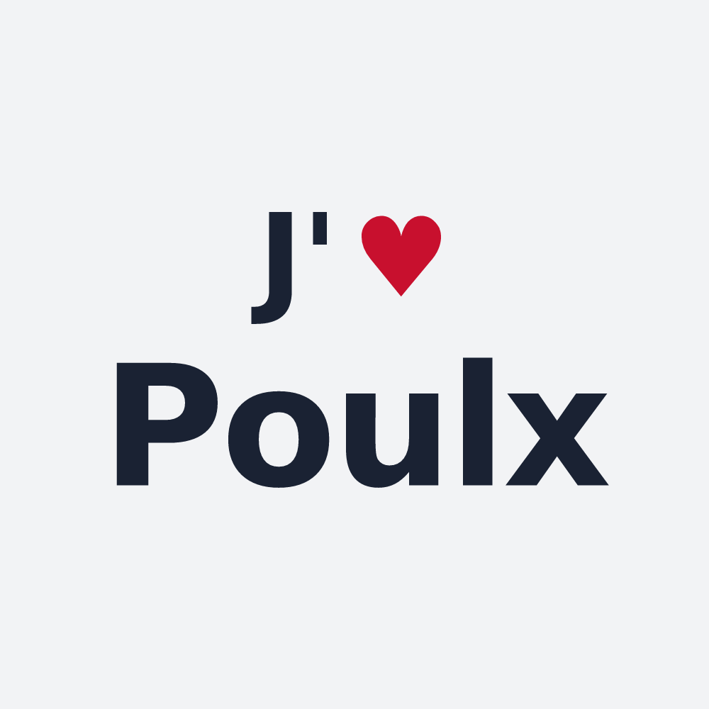 Poster personnalisé Poulx — design J'aime Poulx