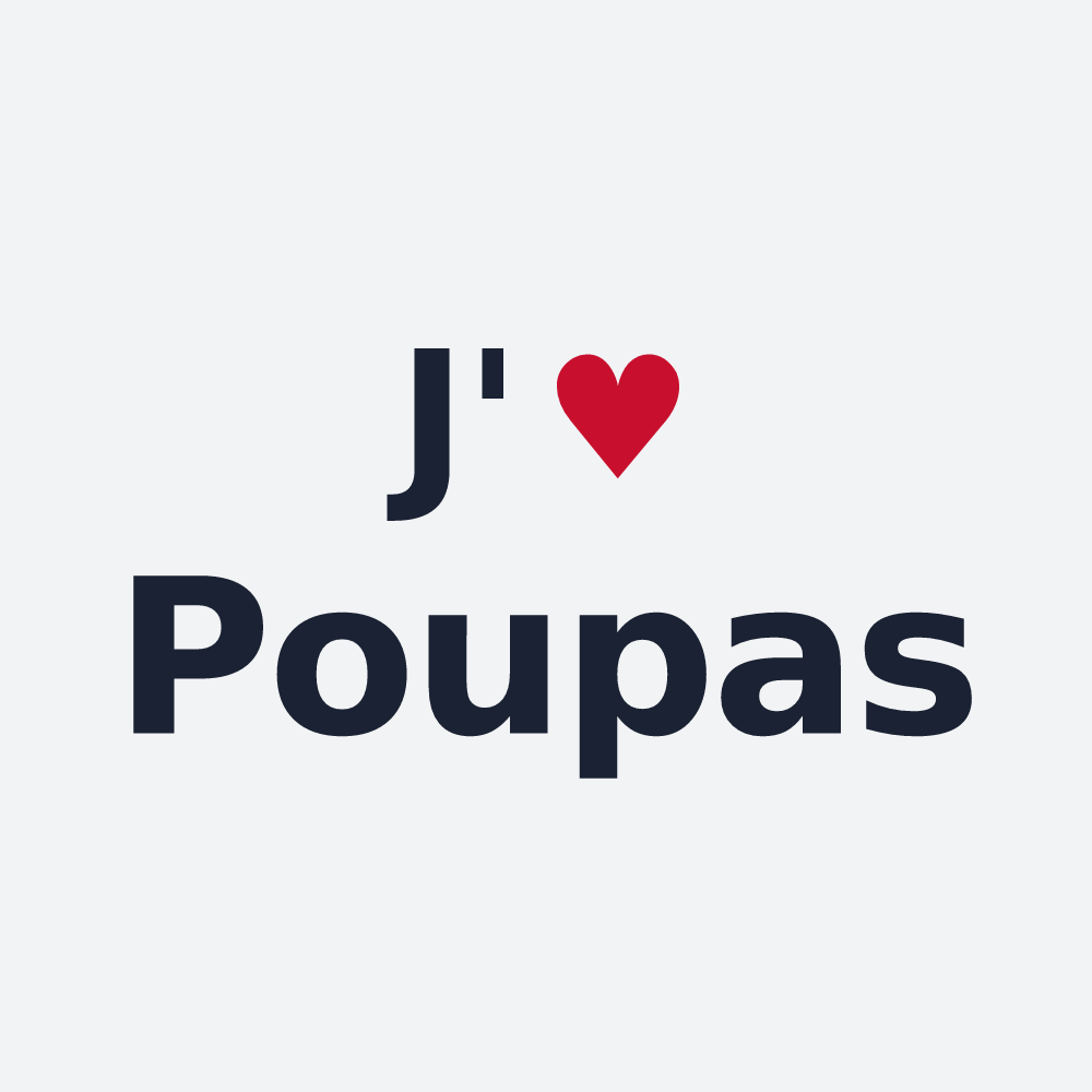 Poster personnalisé Poupas — design J'aime Poupas