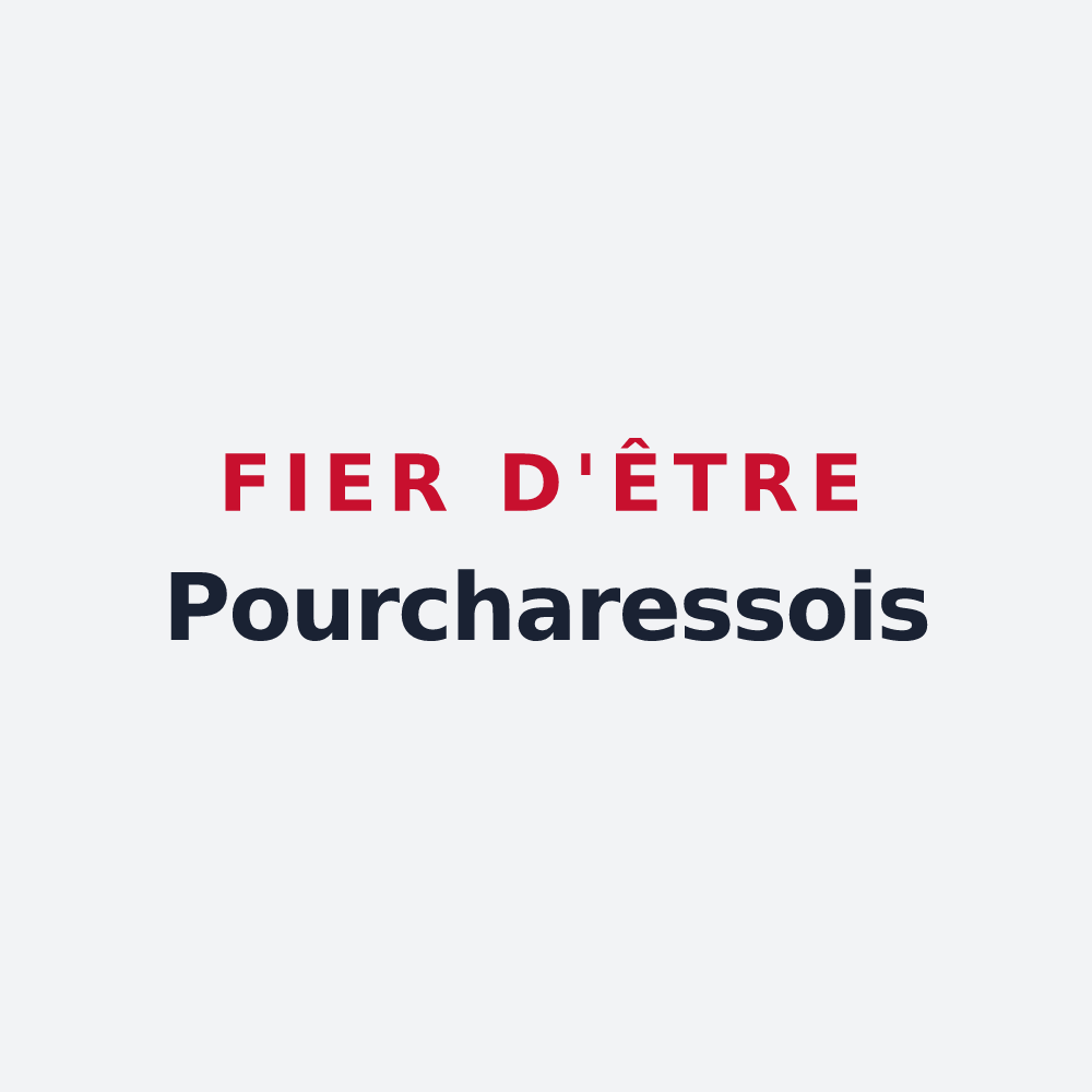 Poster « Fier d'être Pourcharessois » — design pour Pourcharesses