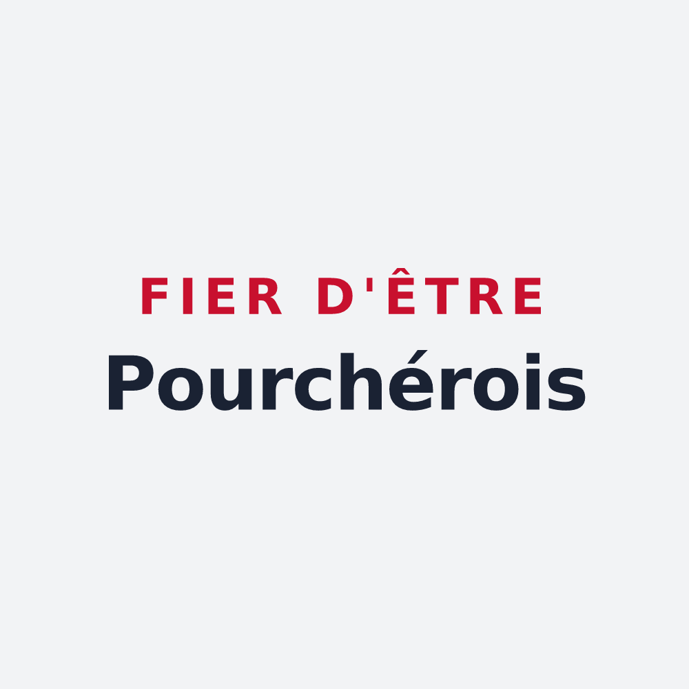 Poster « Fier d'être Pourchérois » — design pour Pourchères