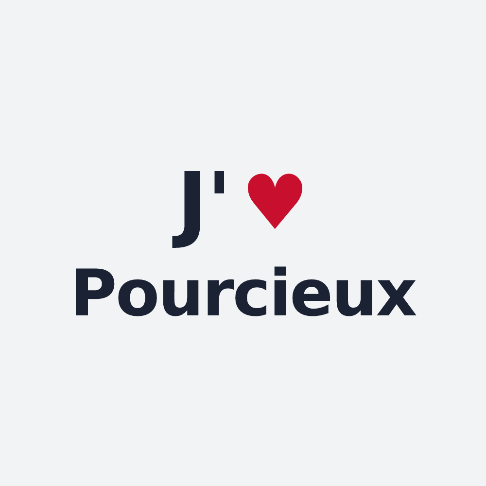 Poster personnalisé Pourcieux — design J'aime Pourcieux