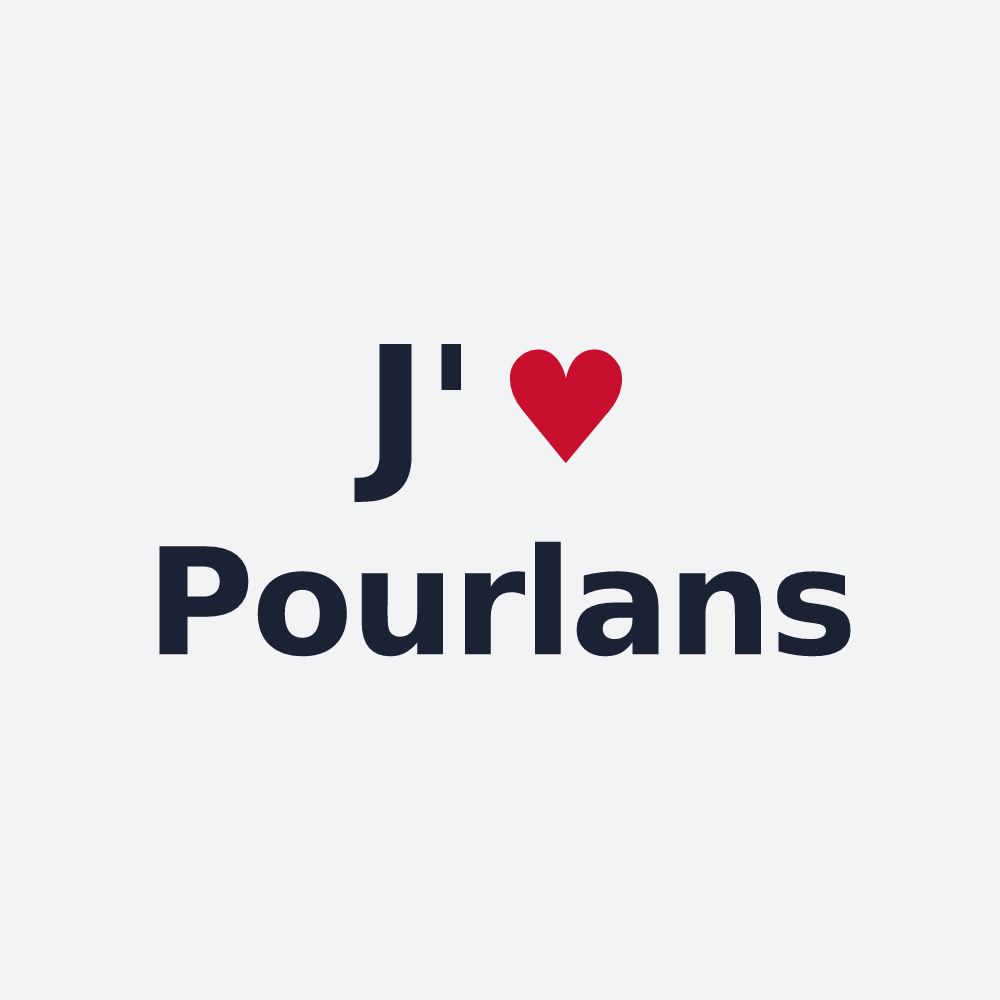 Poster personnalisé Pourlans — design J'aime Pourlans