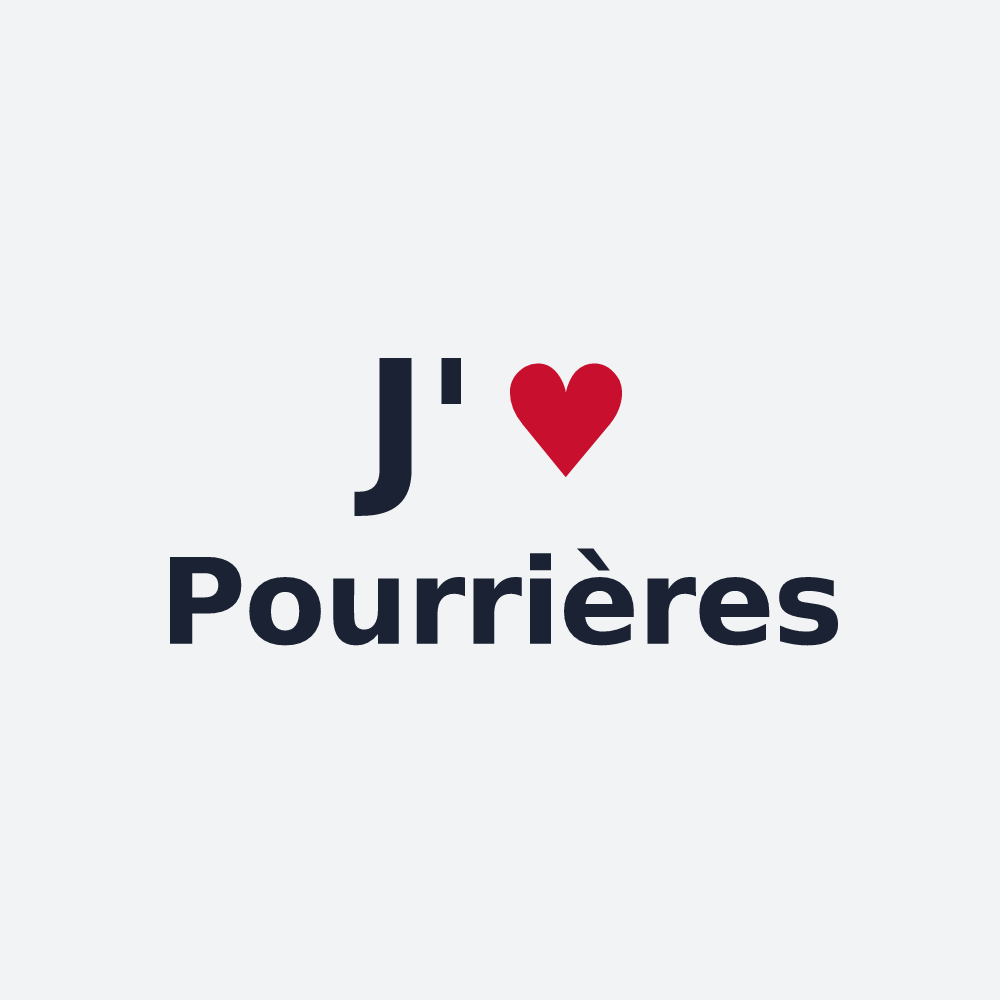 Poster personnalisé Pourrières — design J'aime Pourrières