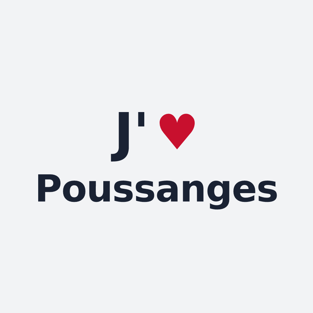 Poster personnalisé Poussanges — design J'aime Poussanges