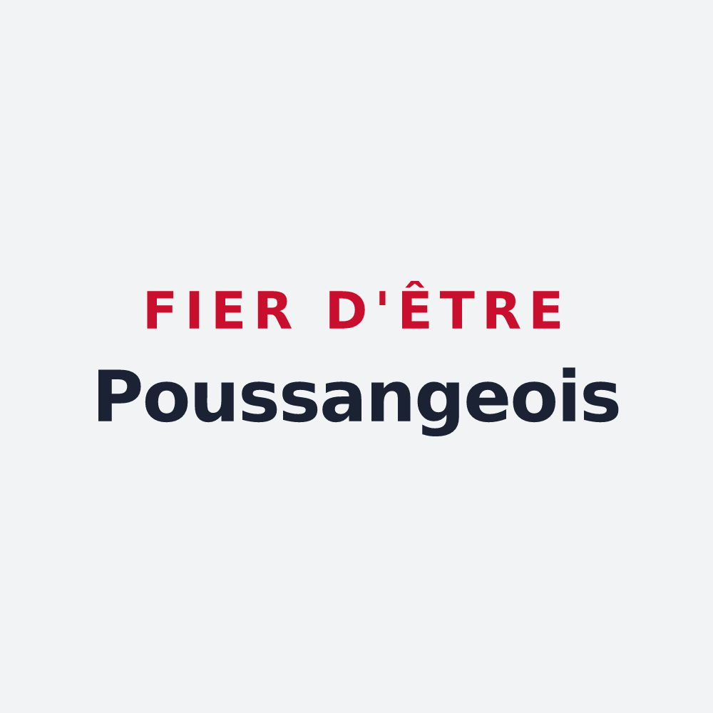 Poster « Fier d'être Poussangeois » — design pour Poussanges