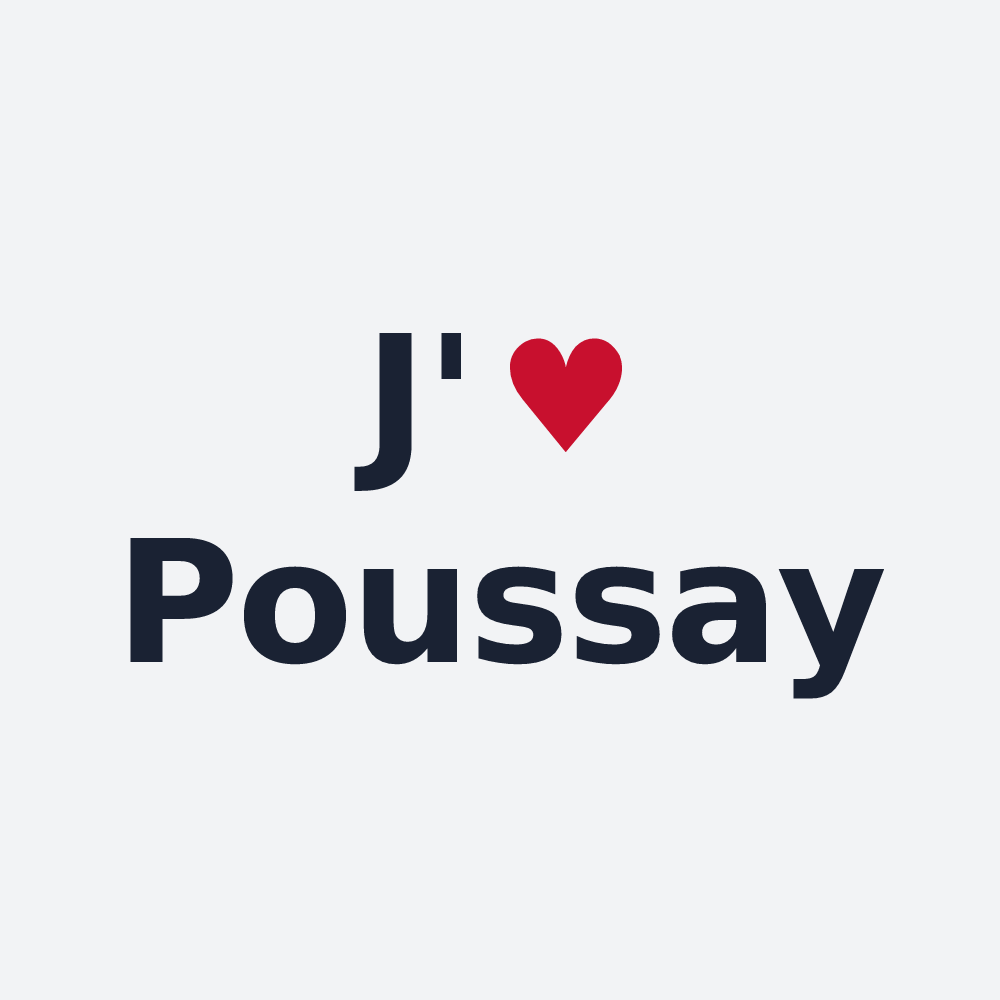 Poster personnalisé Poussay — design J'aime Poussay
