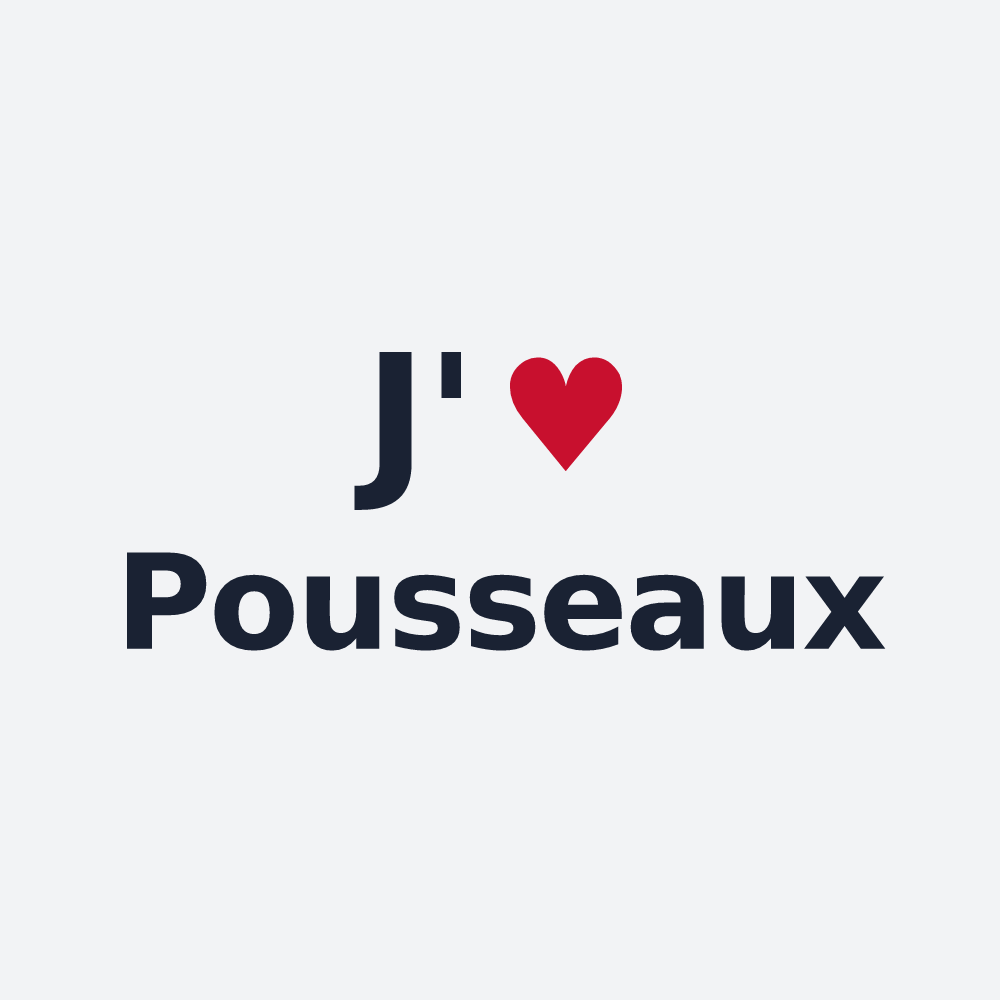 Poster personnalisé Pousseaux — design J'aime Pousseaux