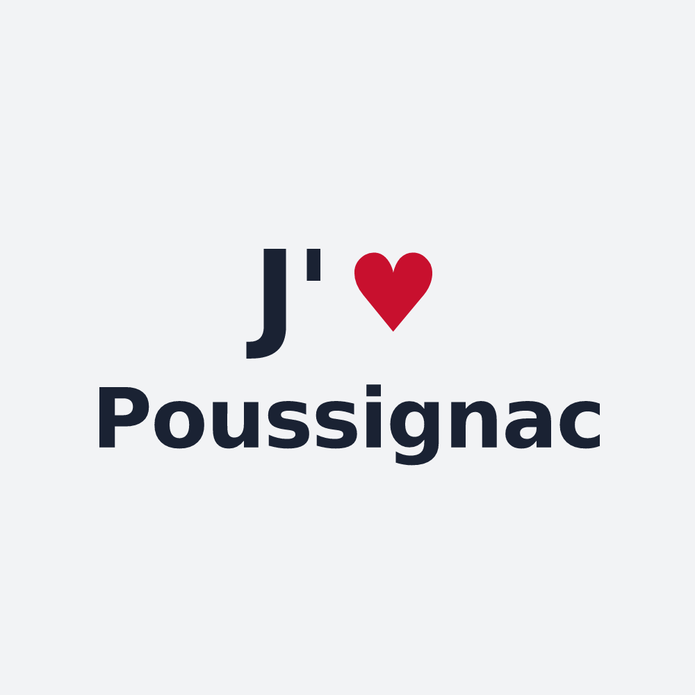 Poster personnalisé Poussignac — design J'aime Poussignac