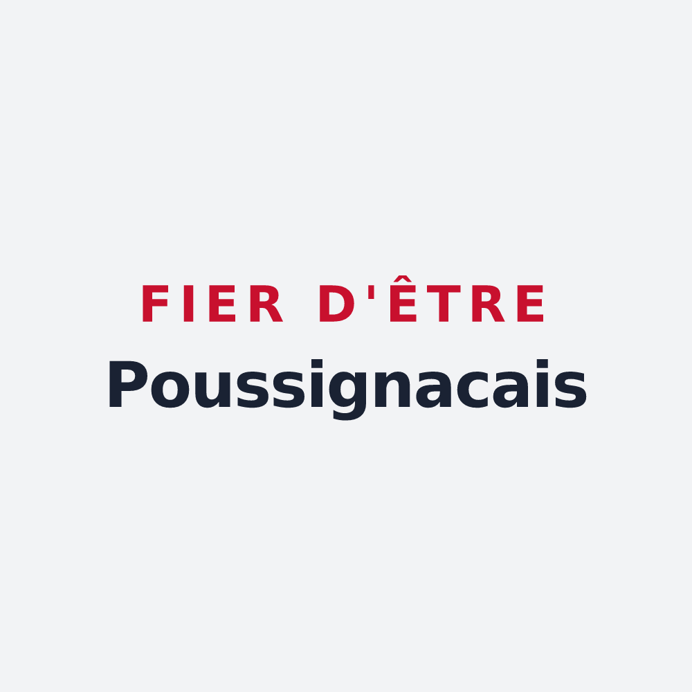 Poster « Fier d'être Poussignacais » — design pour Poussignac