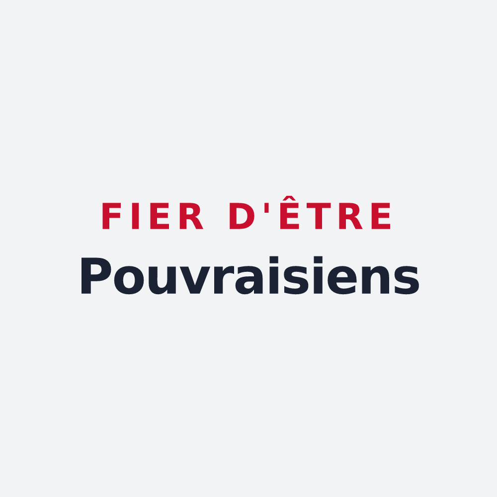 Poster « Fier d'être Pouvraisiens » — design pour Pouvrai